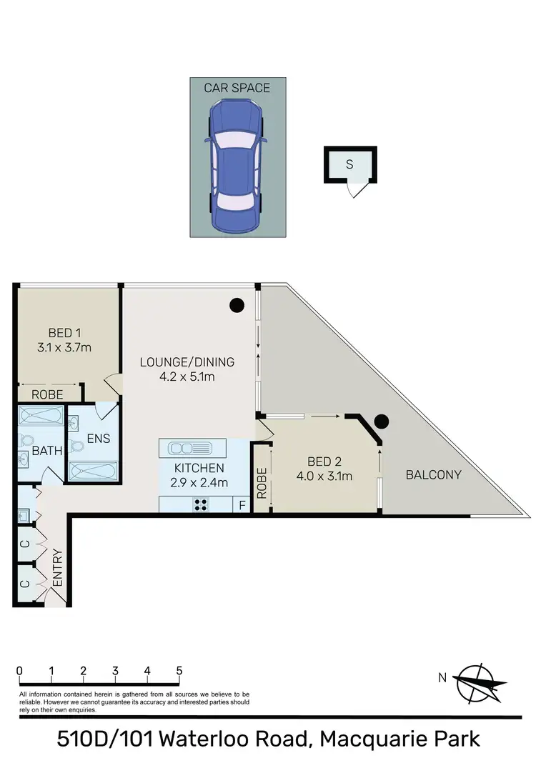 Floorplan of Homely apartment listing, 510D/101 Waterloo Road, Macquarie Park NSW 2113