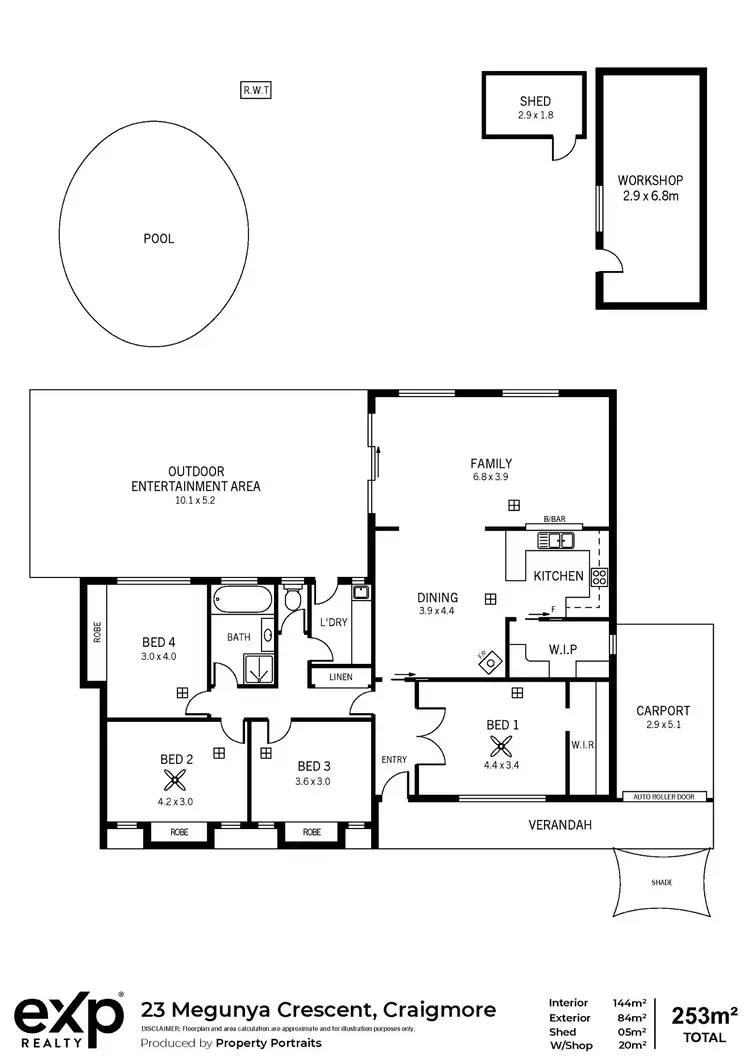 Floorplan of Homely house listing, 23 Megunya Crescent, Craigmore SA 5114