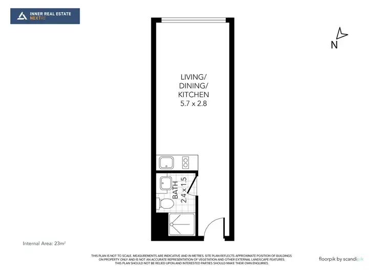 Floorplan of Homely studio listing, 211/39 Lonsdale Street, Melbourne VIC 3000