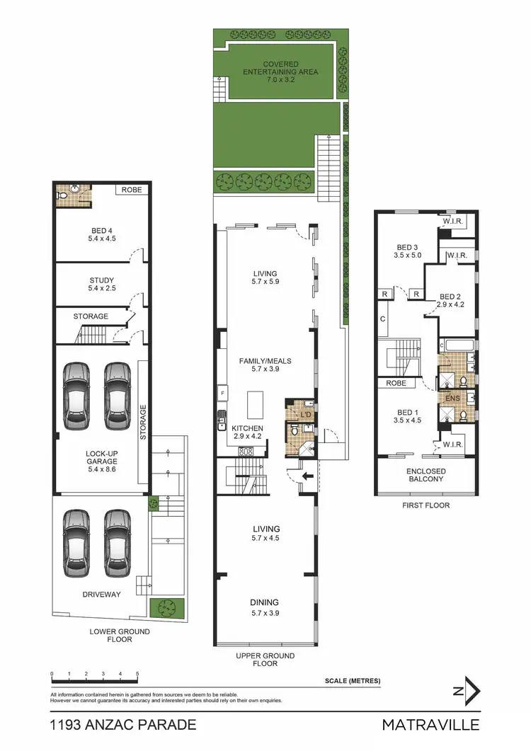Floorplan of Homely semi-detached listing, 1193 Anzac Parade, Matraville NSW 2036