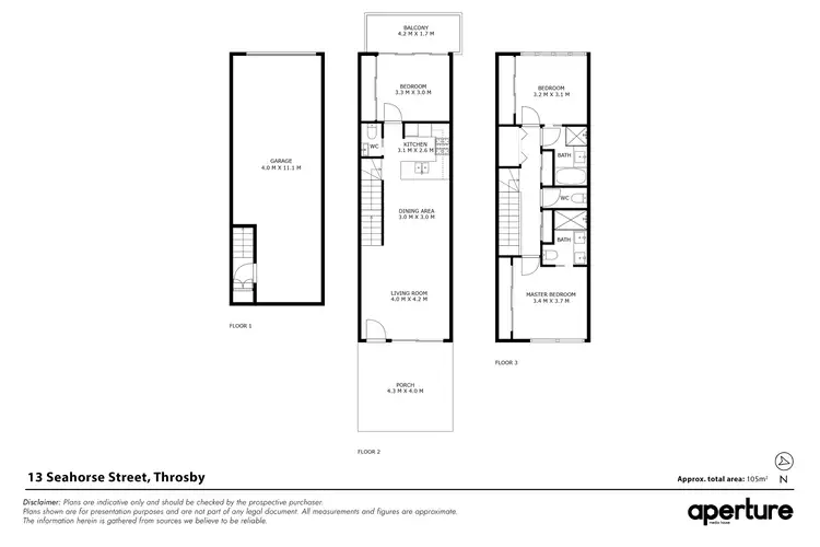 Floorplan of Homely townhouse listing, 13 Seahorse Street, Throsby ACT 2914