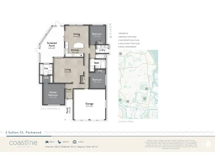 Floorplan of Homely house listing, 3 Sutton Court, Parkwood QLD 4214