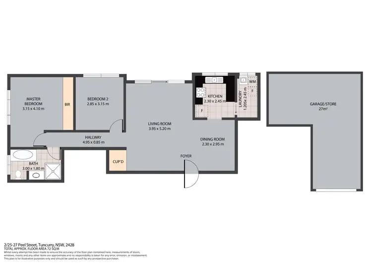 Floorplan of Homely unit listing, 2/25-27 Peel Street, Tuncurry NSW 2428