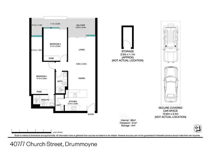 Floorplan of Homely apartment listing, 407/7 Church Street, Drummoyne NSW 2047