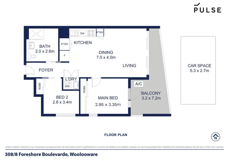 Floorplan of Homely apartment listing, 308/8 Foreshore Boulevard, Woolooware NSW 2230