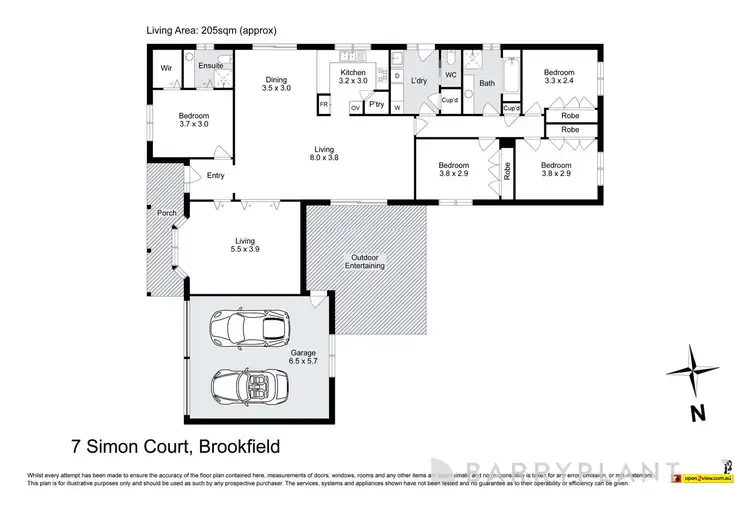 Floorplan of Homely house listing, 7 Simon Court, Brookfield VIC 3338