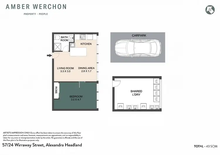 Floorplan of Homely unit listing, 65/24 Wirraway Street, Alexandra Headland QLD 4572