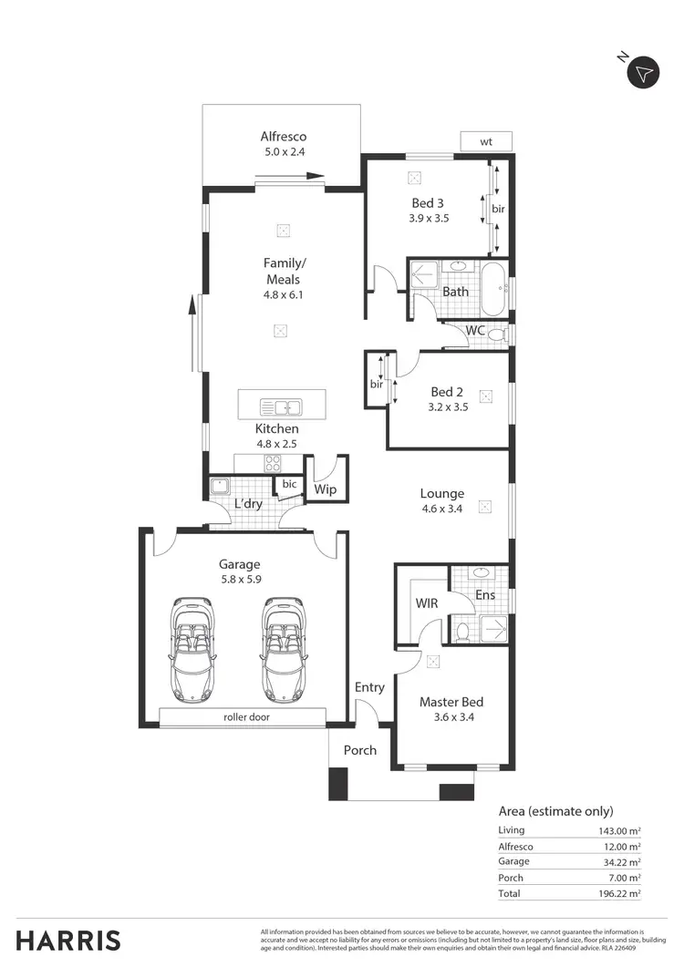 Floorplan of Homely house listing, 12 Fruin Close, Virginia SA 5120