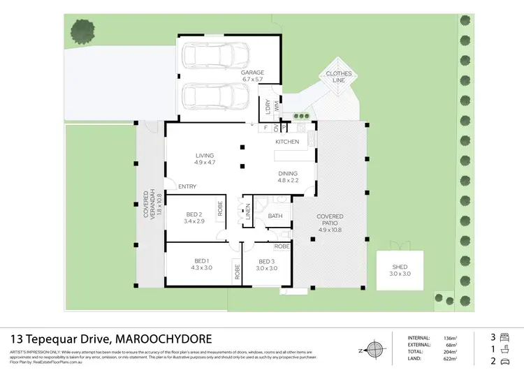 Floorplan of Homely house listing, 13 Tepequar Drive, Maroochydore QLD 4558