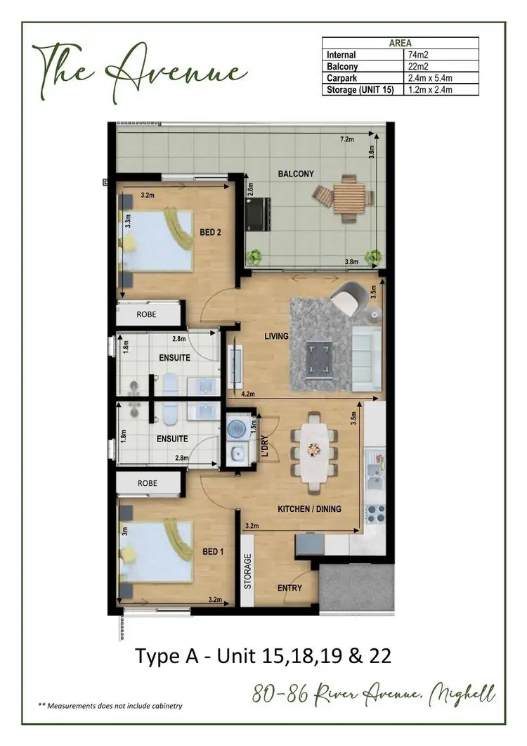 Floorplan of Homely unit listing, 12/80-86 River Avenue, Mighell QLD 4860