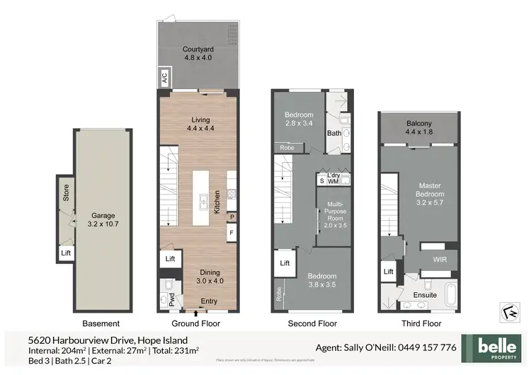 Floorplan of Homely townhouse listing, 5620 Harbourview Drive, Hope Island QLD 4212