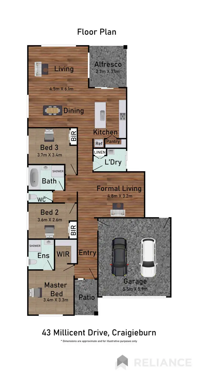 Floorplan of Homely house listing, 43 Millicent Drive, Craigieburn VIC 3064