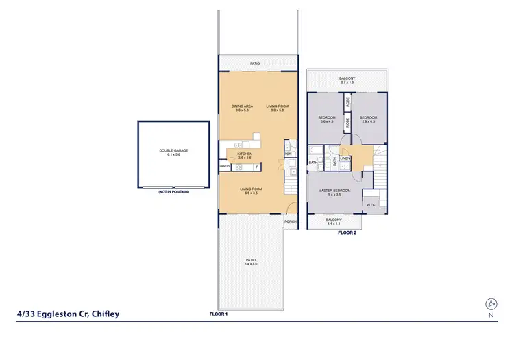 Floorplan of Homely townhouse listing, 4/33 Eggleston Crescent, Chifley ACT 2606