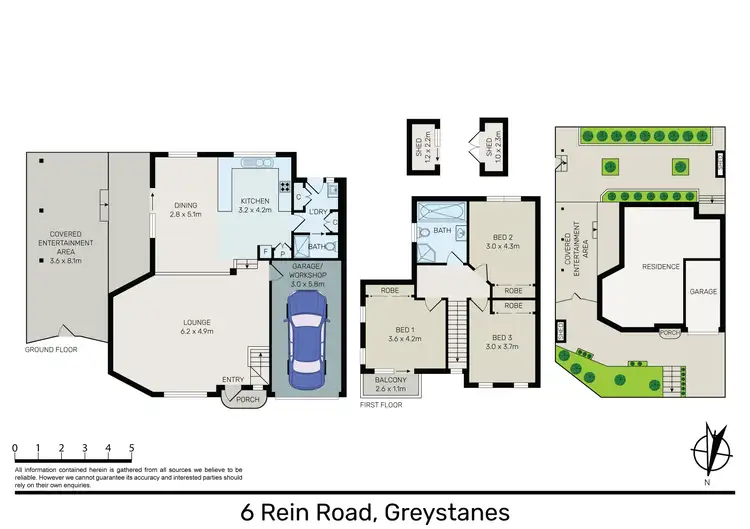 Floorplan of Homely semi-detached listing, 6 Rein Road, Greystanes NSW 2145