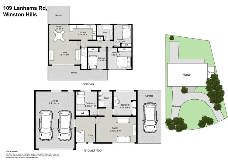 Floorplan of Homely house listing, 109 Lanhams Road, Winston Hills NSW 2153