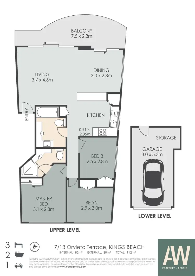 Floorplan of Homely apartment listing, 7/13 Orvieto Terrace, Kings Beach QLD 4551