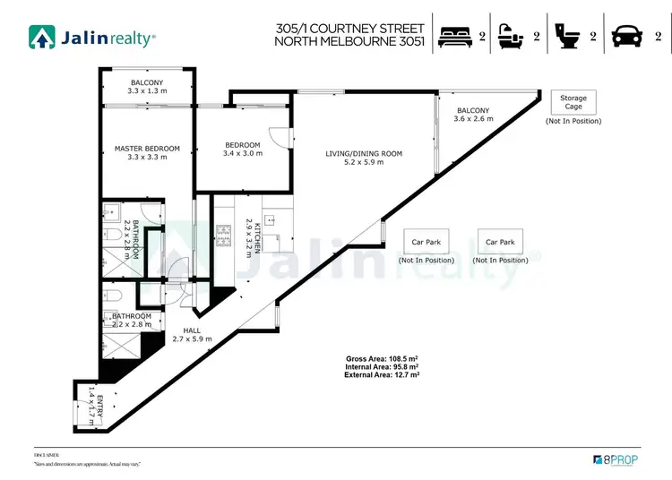 Floorplan of Homely apartment listing, 305/1 Courtney Street, North Melbourne VIC 3051