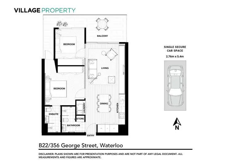 Floorplan of Homely apartment listing, 22B/356 George Street, Waterloo NSW 2017