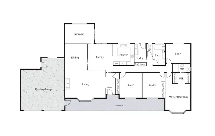 Floorplan of Homely house listing, 1 McPhail Place, Fadden ACT 2904