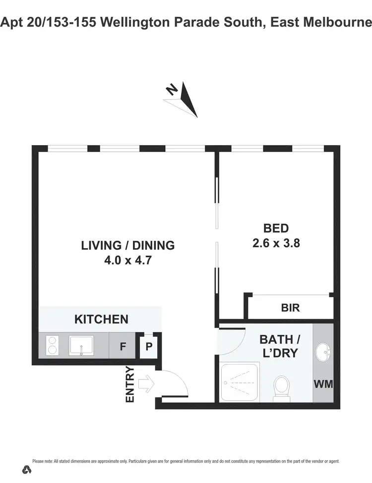 Floorplan of Homely apartment listing, 20/153-155 Wellington Parade, East Melbourne VIC 3002