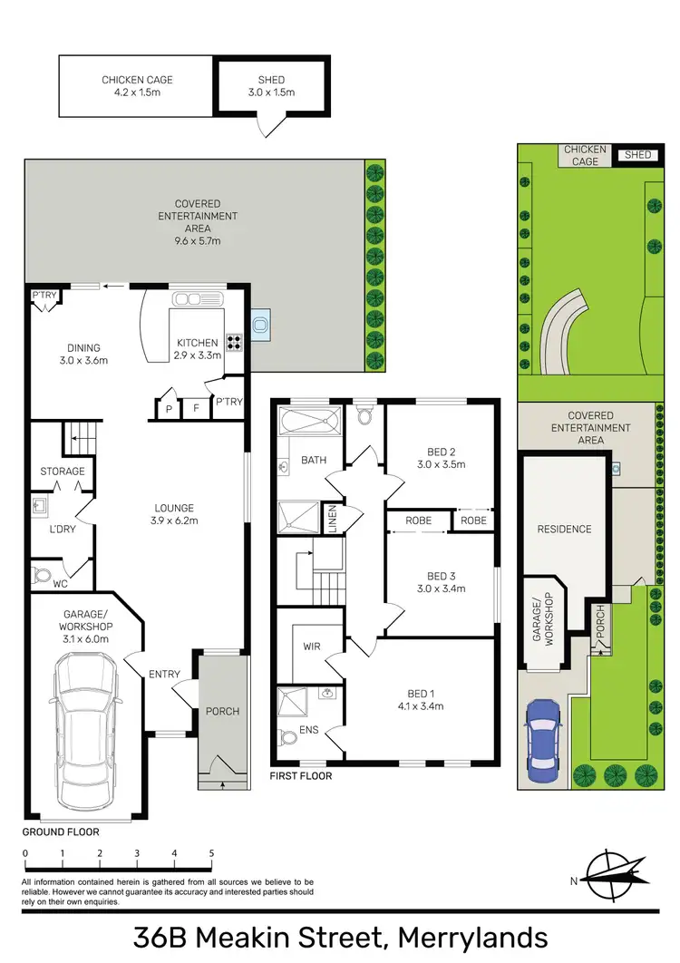 Floorplan of Homely semi-detached listing, 36b Meakin Street, Merrylands NSW 2160