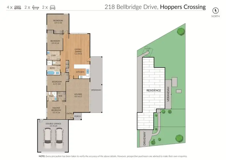 Floorplan of Homely house listing, 218 Bellbridge Drive, Hoppers Crossing VIC 3029