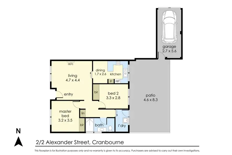 Floorplan of Homely unit listing, 2B Alexander Street, Cranbourne VIC 3977