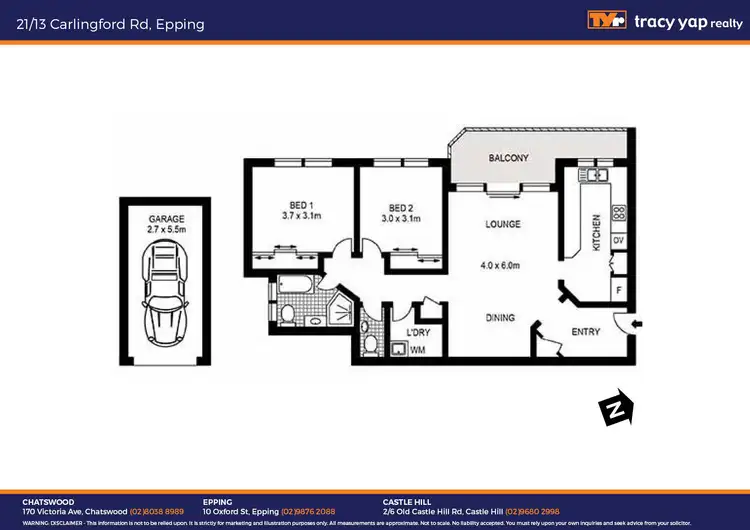 Floorplan of Homely apartment listing, 21/13 Carlingford Road, Epping NSW 2121