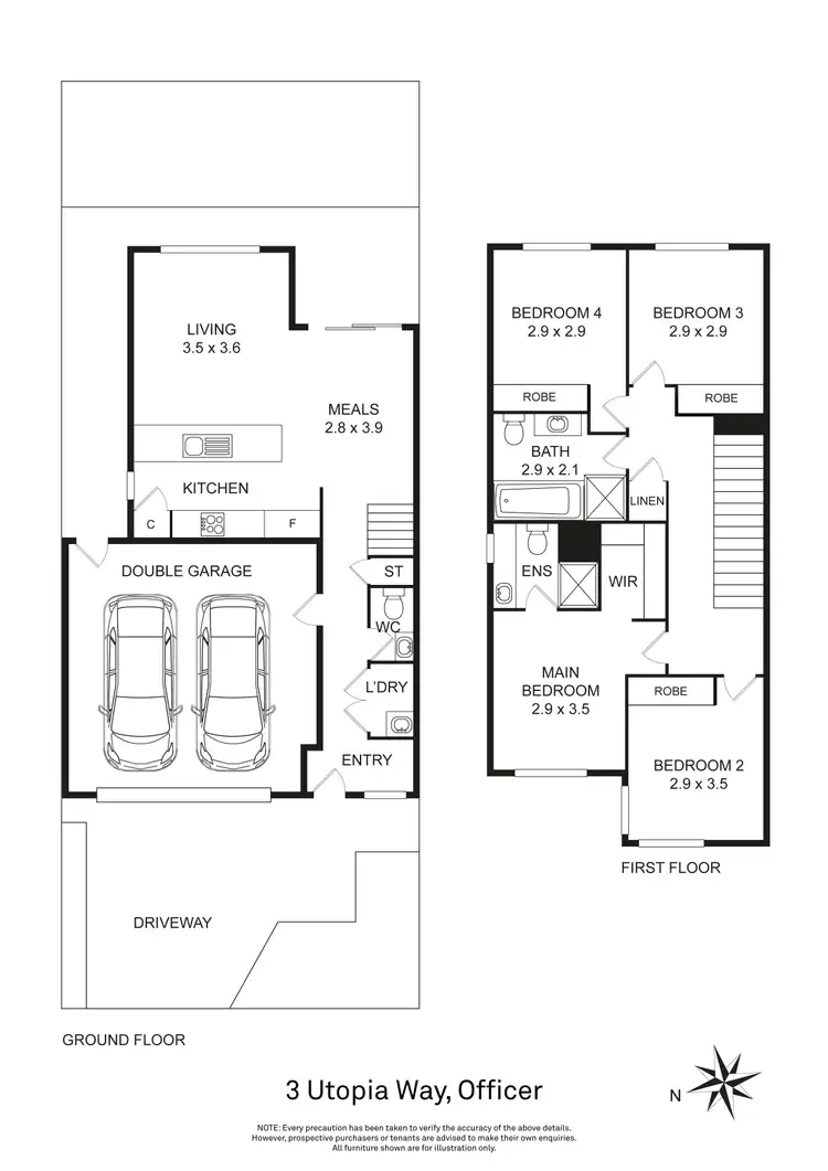 Floorplan of Homely house listing, 3 Utopia Way, Officer VIC 3809