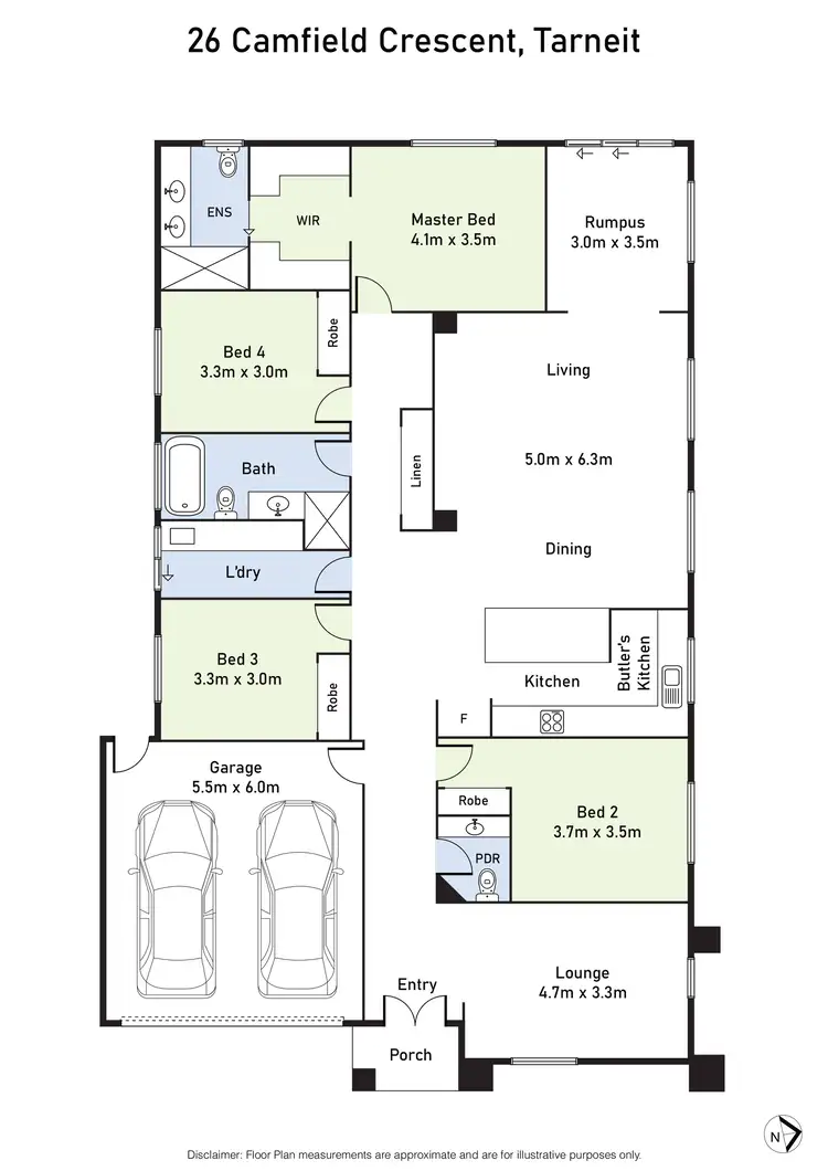 Floorplan of Homely house listing, 26 Camfield Crescent, Mambourin VIC 3024