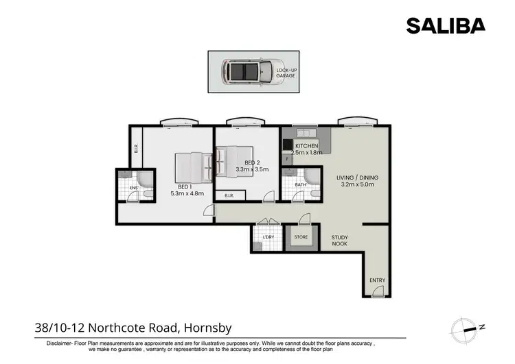 Floorplan of Homely unit listing, 38/12 Northcote Road, Hornsby NSW 2077
