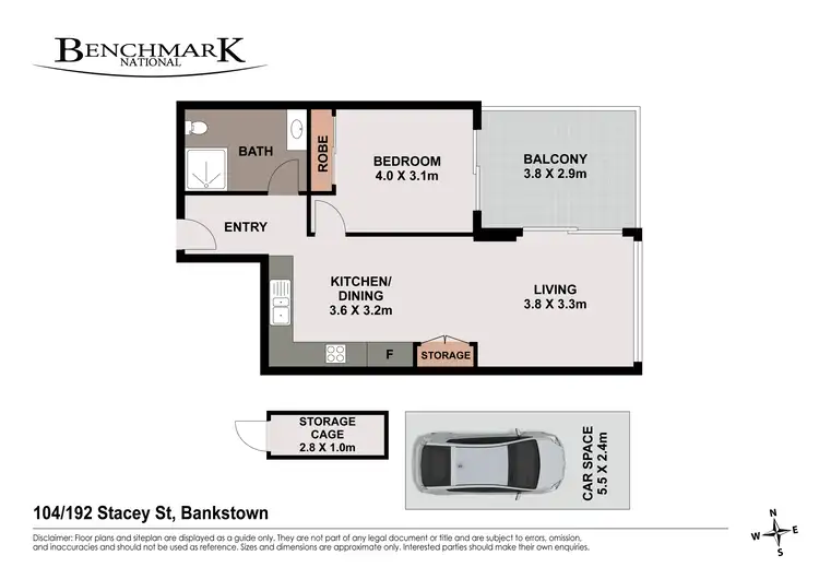 Floorplan of Homely unit listing, 104/192 Stacey Street, Bankstown NSW 2200