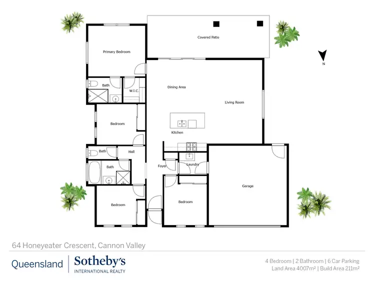 Floorplan of Homely house listing, 64 Honeyeater Crescent, Cannon Valley QLD 4800