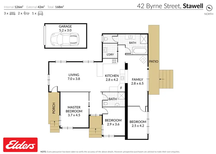 Floorplan of Homely house listing, 42 Byrne Street, Stawell VIC 3380
