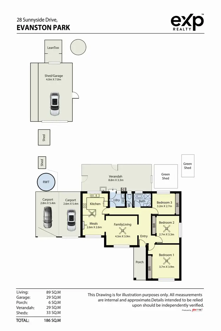 Floorplan of Homely house listing, 28 Sunnyside Drive, Evanston Park SA 5116