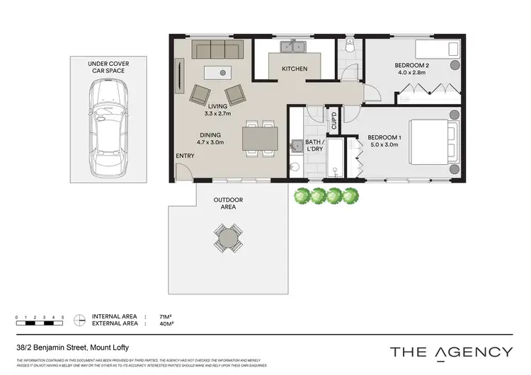 Floorplan of Homely apartment listing, 38/2 Benjamin Street, Mount Lofty QLD 4350