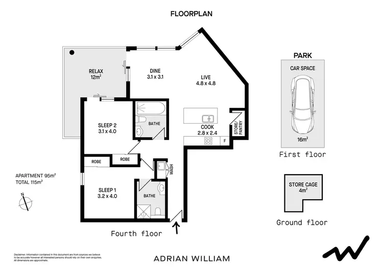 Floorplan of Homely apartment listing, 401/10 Reede Street, Turrella NSW 2205