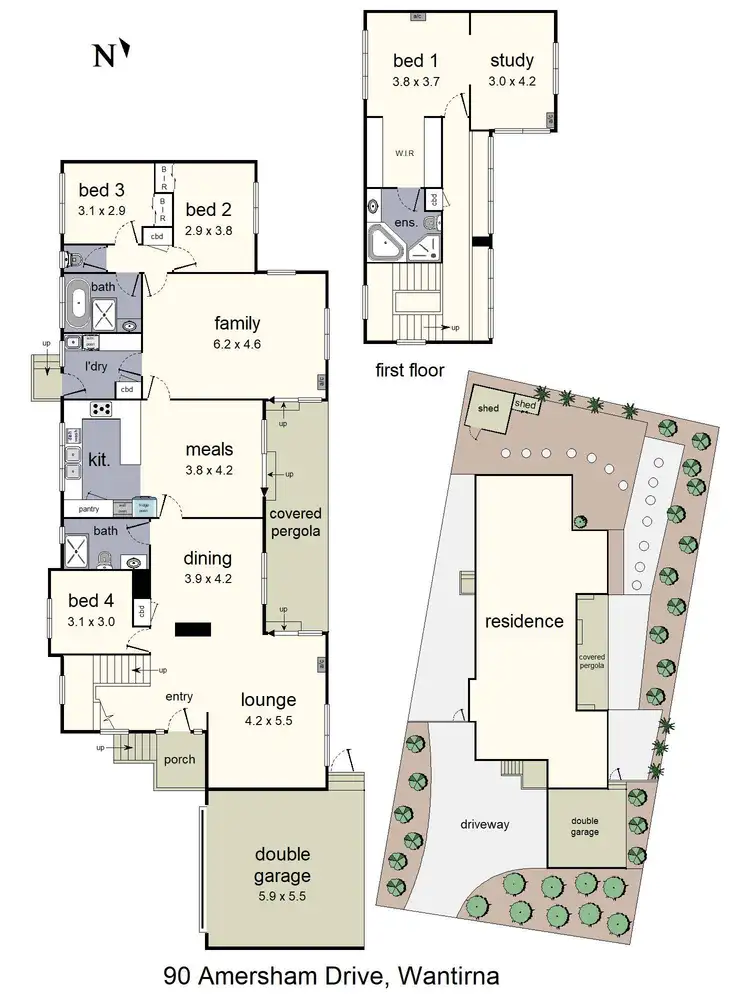 Floorplan of Homely house listing, 90 Amersham Drive, Wantirna VIC 3152