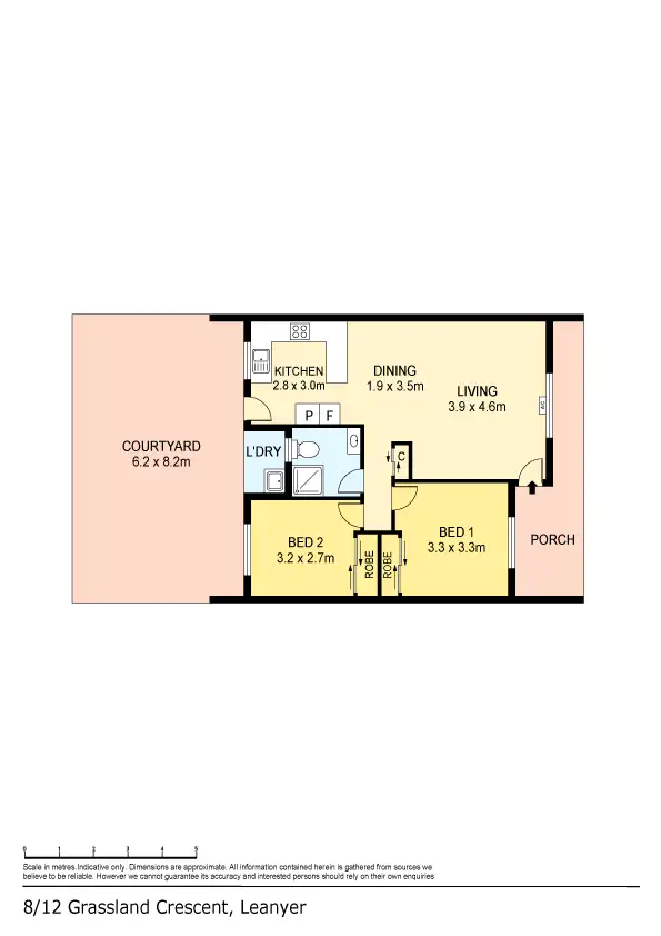 Floorplan of Homely unit listing, 8/12 Grassland Crescent, Leanyer NT 812