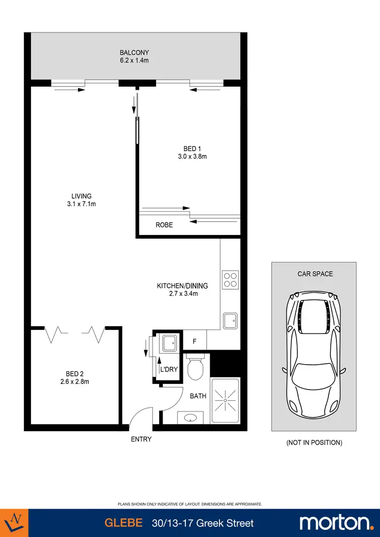 Floorplan of Homely apartment listing, 30/13-17 Greek Street, Glebe NSW 2037