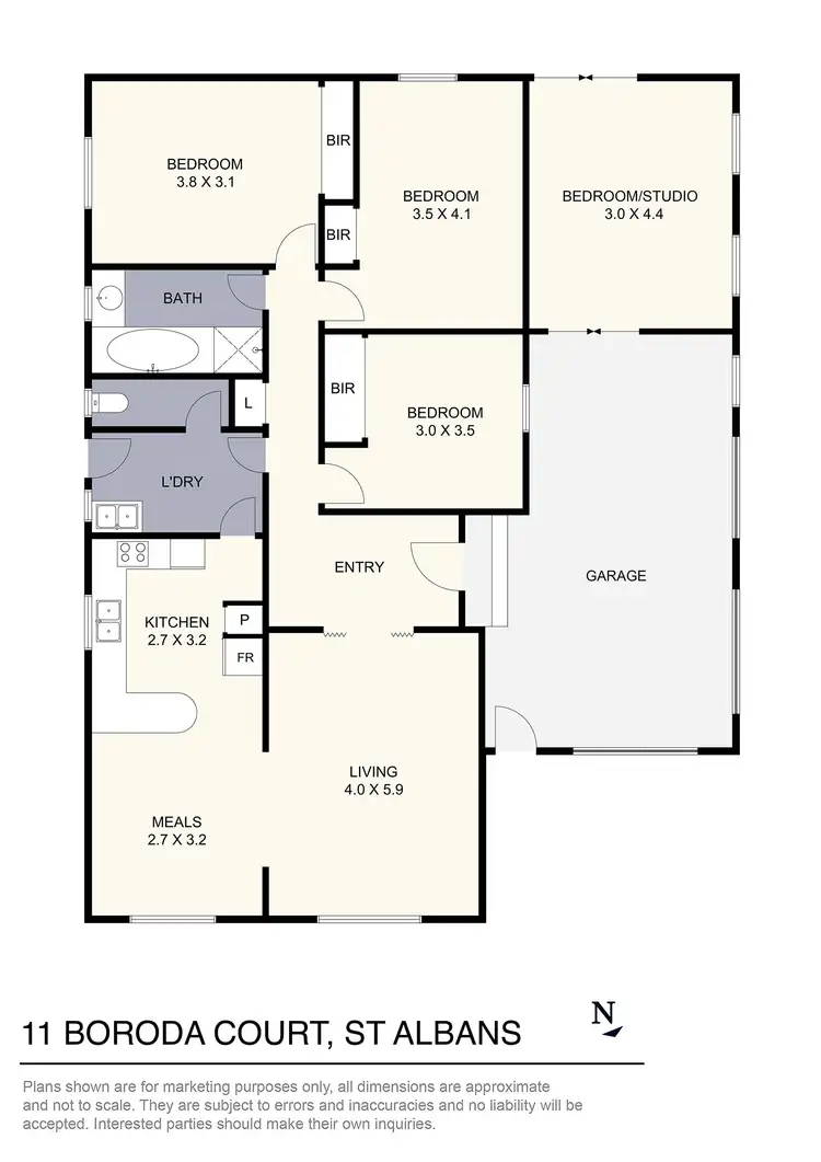 Floorplan of Homely house listing, 11 Boroda Court, St Albans VIC 3021