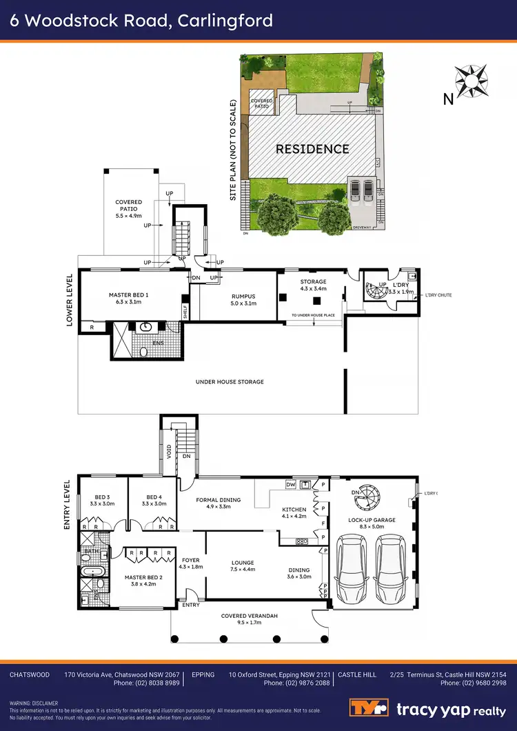 Floorplan of Homely house listing, 6 Woodstock Road, Carlingford NSW 2118