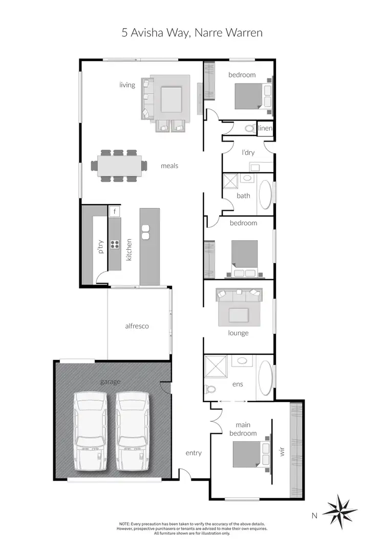 Floorplan of Homely house listing, 5 Avisha Way, Narre Warren VIC 3805