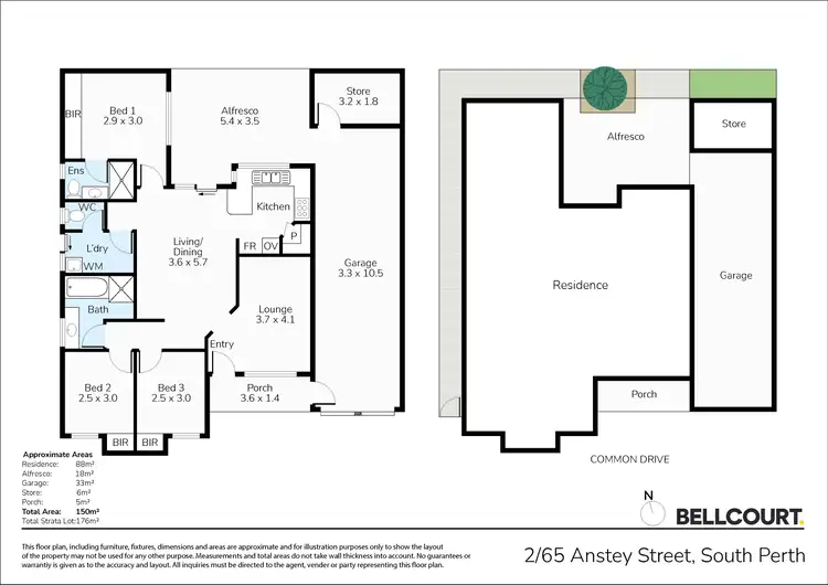 Floorplan of Homely villa listing, 2/65 Anstey Street, South Perth WA 6151