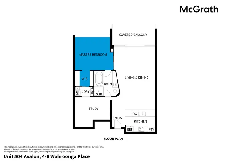 Floorplan of Homely apartment listing, 504/4 WAHROONGA Place, Surfers Paradise QLD 4217