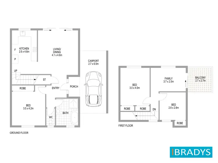 Floorplan of Homely townhouse listing, 2/16 Charles Street, Queanbeyan NSW 2620