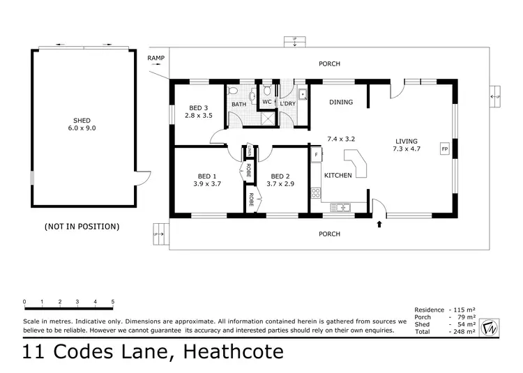 Floorplan of Homely house listing, 11 Codes Lane, Heathcote VIC 3523