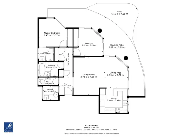 Floorplan of Homely apartment listing, 1/15 Reserve Road, Forster NSW 2428
