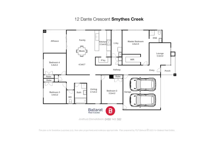 Floorplan of Homely house listing, 12 Dante Crescent, Bonshaw VIC 3352
