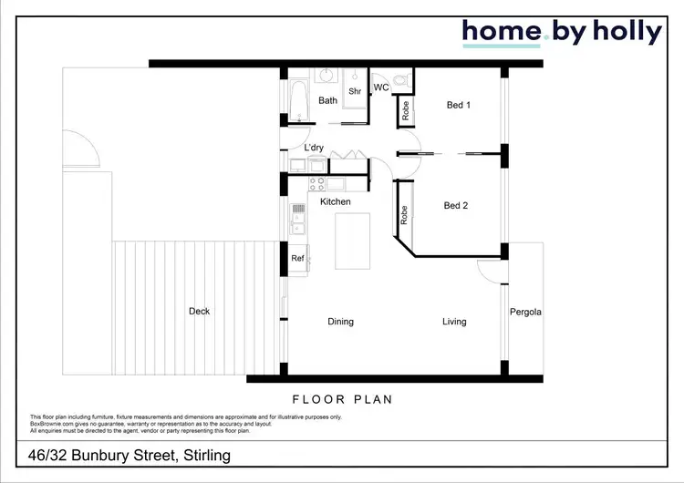 Floorplan of Homely townhouse listing, 46/32 Bunbury Street, Stirling ACT 2611